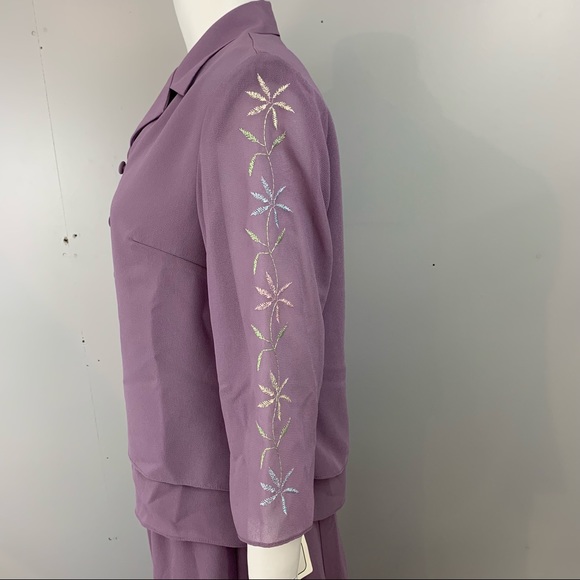 New! Vintage Nancy Michaels Skirt Suit Set skirt Jacket Shirt Top - Picture 5 of 14